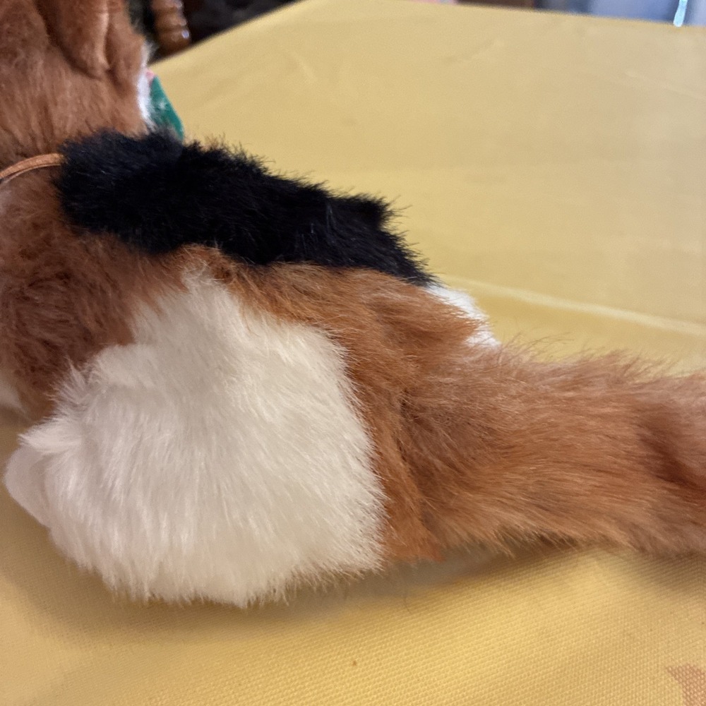 Plush Calico Cat 17" From Gingham Dog And Calico Cat 1990 Target Christmas Bow - Picture 6 of 9
